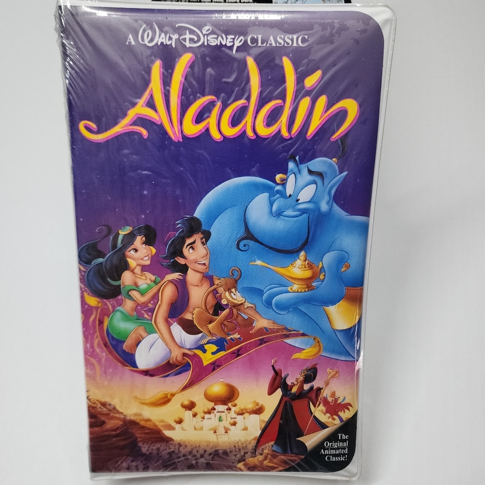 Walt Disney Aladdin Classic Black Diamond Edition VHS Tape # 1662 Factory Sealed